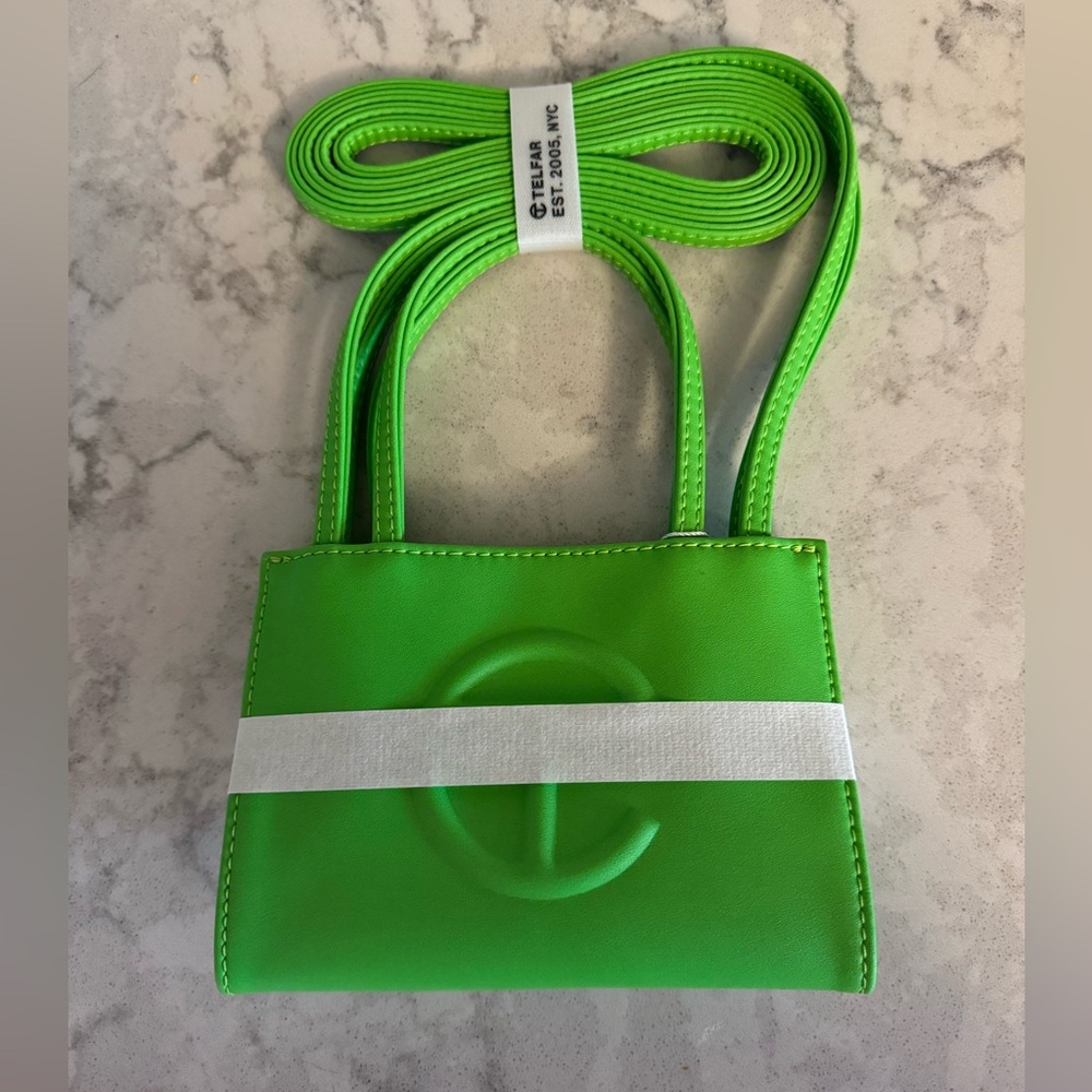 Telfar Small Shopping Bag. NWT. Highlighter Green